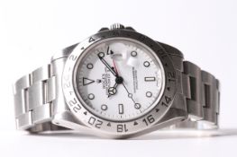 ROLEX OYSTER PERPETUAL DATE EXPLORER II REFERENCE 16570 CIRCA 1995, white tritium dial with luminous