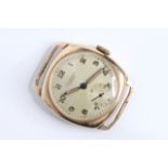 * TO BE SOLD WITHOUT RESERVE* VINTAGE J. W. BENSON 9CT WRIST WATCH 12100, circular dial with