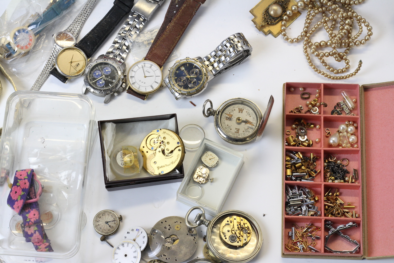 * TO BE SOLD WITHOUT RESERVE* A LARGE BOX OF MISC MODERN AND VINTAGE WATCHES, PARTS AND NOS QUARTZ - Image 2 of 7