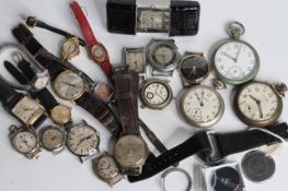 * TO BE SOLD WITHOUT RESERVE* JOB LOT OF VINTAGE WATCHES INCLUDING WALTHAM, HELVETA, SMITHS AND