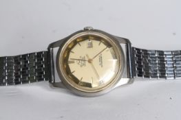 * TO BE SOLD WITHOUT RESERVE* VINTAGE BULER DE LUXE CALENDAR PIE PAN, champagne pie pan dial, 33mm