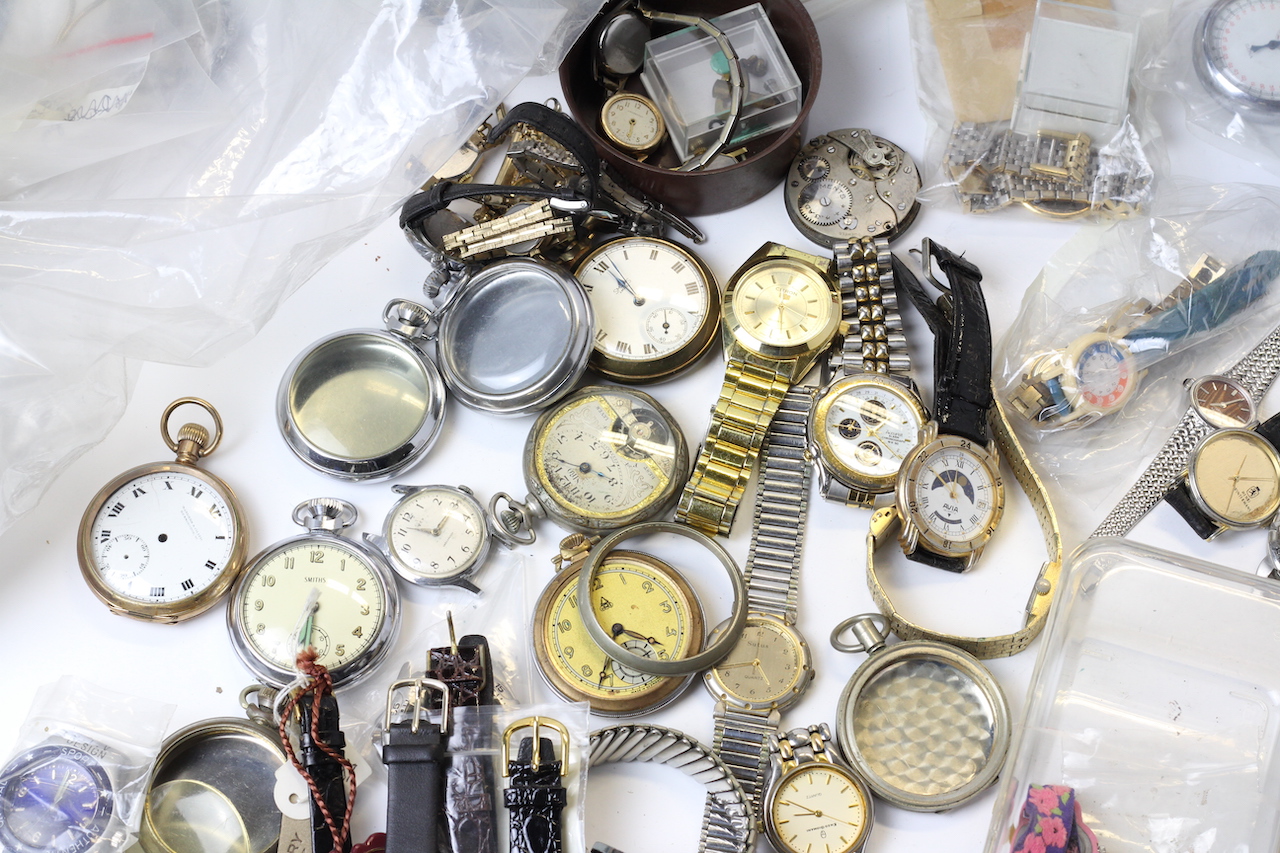 * TO BE SOLD WITHOUT RESERVE* A LARGE BOX OF MISC MODERN AND VINTAGE WATCHES, PARTS AND NOS QUARTZ - Image 4 of 7