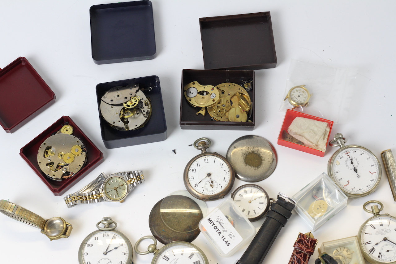 * TO BE SOLD WITHOUT RESERVE* A COLLECTION OF WATCHES, POCKET WATCHES AND PARTS INCLUDING; Ellis - Image 2 of 4