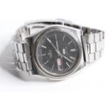 * TO BE SOLD WITHOUT RESERVE* SEIKO 5 AUTOMATIC 21 JEWEL REFERENCE 6119 - 8410, black dial baton