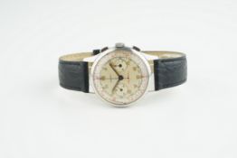 GENTLEMENS EXCELSIOR PARK DECIMAL CHRONOGRAPH WRISTWATCH, circular patina twin register dial with