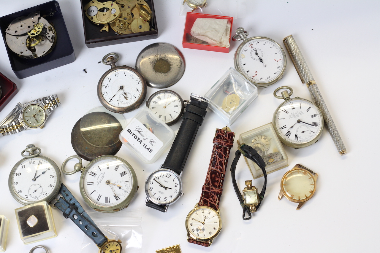 * TO BE SOLD WITHOUT RESERVE* A COLLECTION OF WATCHES, POCKET WATCHES AND PARTS INCLUDING; Ellis - Image 4 of 4