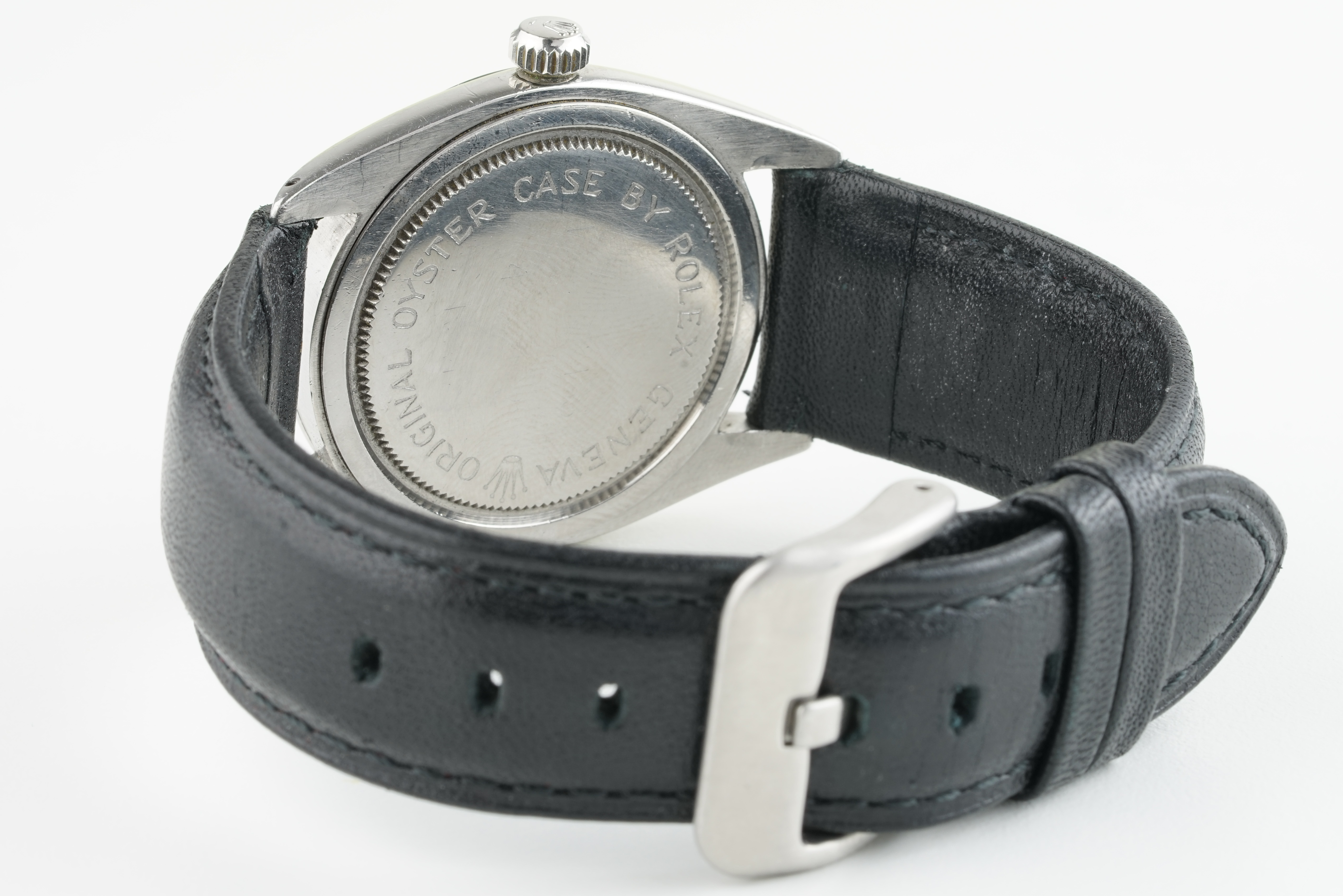 GENTLEMENS TUDOR OYSTERDATE WRISTWATCH REF. 7962 CIRCA 1961, circular silver dial with applied - Image 2 of 2