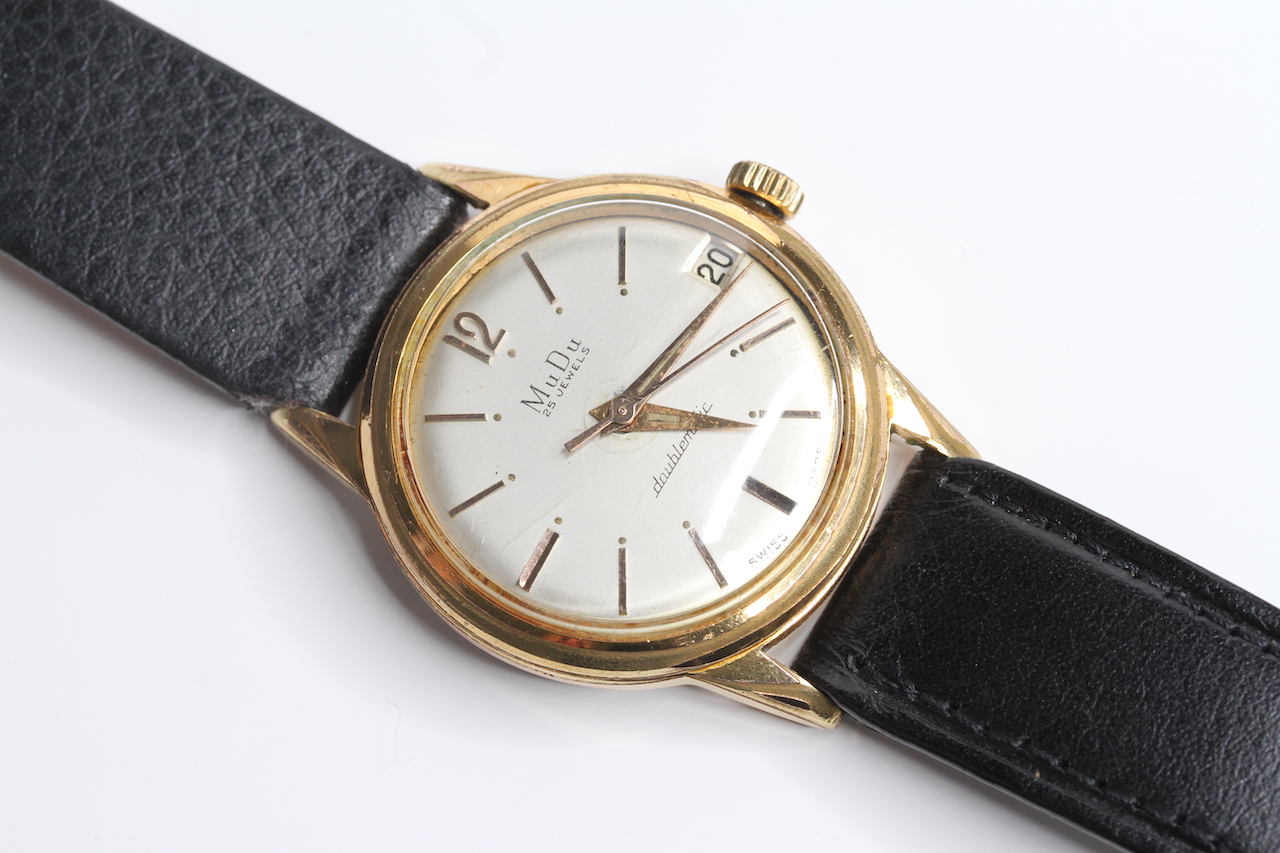 VINTAGE MUDU DOUBLEMATIC WRIST WATCH,