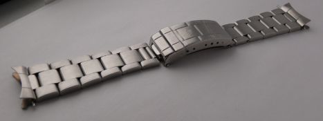 Vintage Rolex 93150 20mm Flip Lock Bracelet w 580 End pieces, band has 12 links, clasp and divers