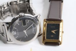 *TO BE SOLD WITHOUT RESERVE* 2x Gucci watches including a steel Gucci 1014641 quartz with