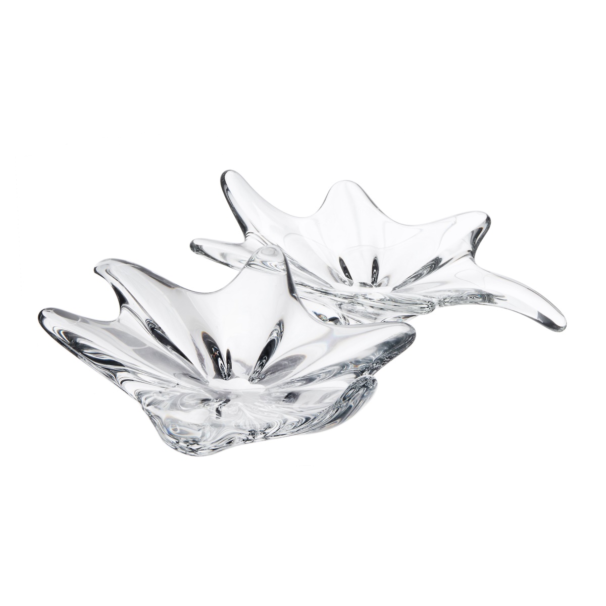 PAIR OF BACCARAT CRYSTAL SPLASH DISHES