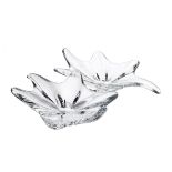 PAIR OF BACCARAT CRYSTAL SPLASH DISHES