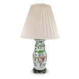 A CHINESE PORCELAIN VASE LAMP