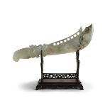 CARVED JADE DRAGON SWORD