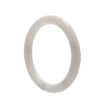 A WHITE JADE BANGLE