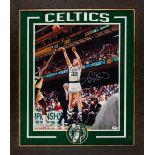 LARRY BIRD SIGNED BOSTON CELTICS JUMP SHOT PHOTO