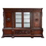 GERMAN RENAISSANCE STYLE BOOKCASE (WITH KEY)