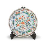 A CHINESE FAMILLE ROSE MANDARIN PATTERNED DISH
