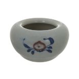 A CHINESE COPPER-RED AND UNDERGLAZE-BLUE INK POT