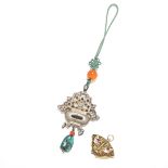 PERFUME FISH PENDANT AND SILVER CHARM