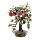 PRECIOUS STONE BONSAI PEACH AND GRAPES