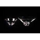 PAIR OF STEUBEN SPIRAL CRYSTAL BOWLS