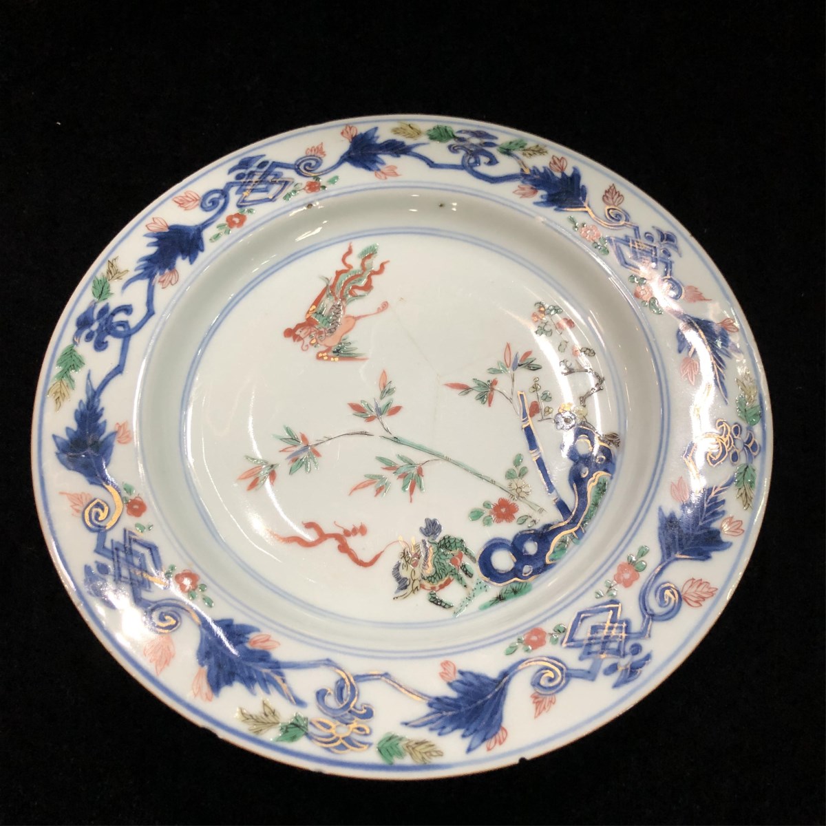 GROUP OF FOUR CHINESE PHOENIX IMARI PLATES - Image 6 of 6