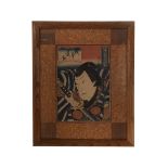 JAPANESE WOODBLOCK PRINT WITH SWORD
