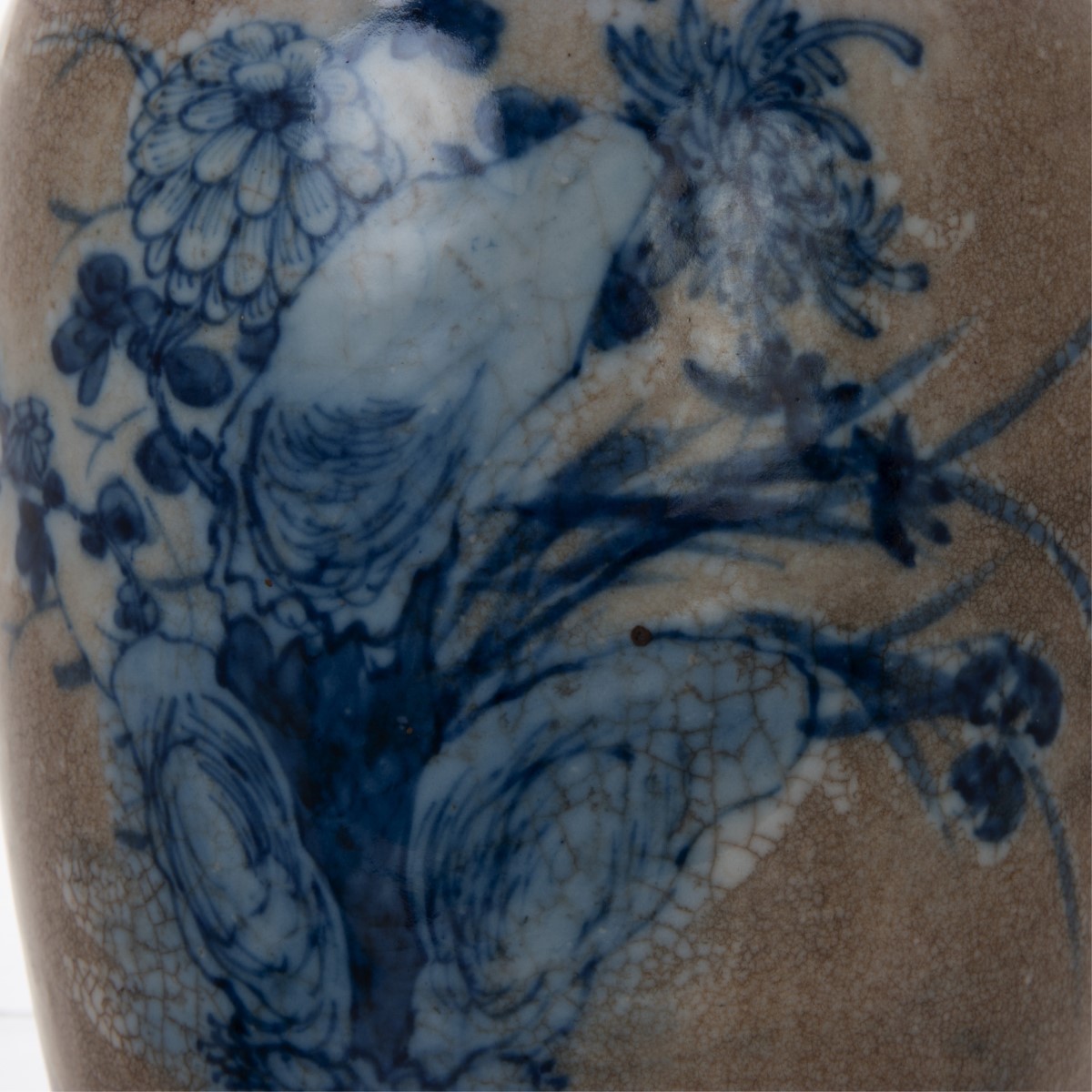 BLUE AND WHITE LONGEVITY VASE - Image 6 of 11