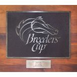 BREEDERS CUP WALL PLAQUE