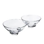 PAIR OF STUBEN GLASS BOWLS