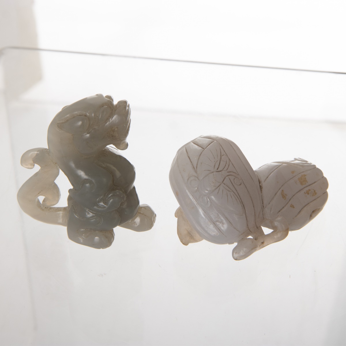 PAIR OF JADE TOGGLES (DRAGON & MELON) - Image 5 of 12