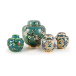 FOUR CHINESE CLOISONNE JARS