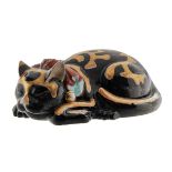 KUTANI STYLE PORCELAIN CAT FIGURE