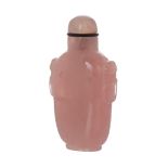 ROSE QUARTZ SNUFF BOTTLE