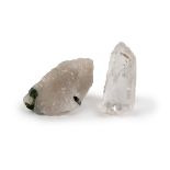 PAIR OF ROUGH CRYSTAL STONES