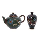 PAIR OF CHINESE CLOISONNE ITEMS