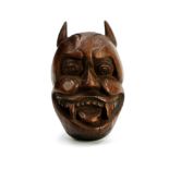 JAPANESE HANNYA MASK NETSUKE