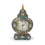 CHINESE CHAMPLEVE DECORATED CLOCK