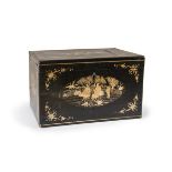CHINESE LACQUER TEA CADDY BOX