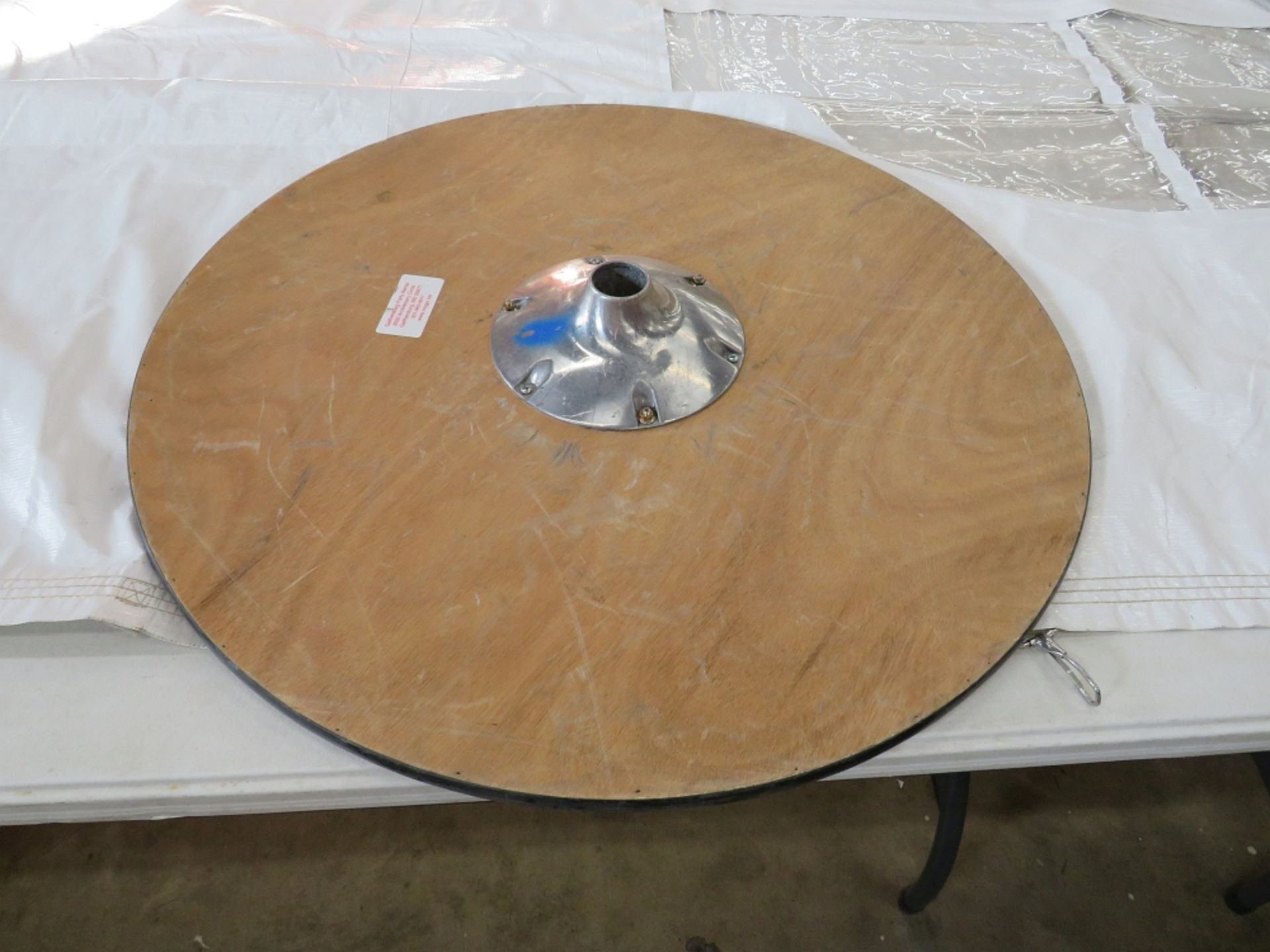 FLASH F 30" ROUND COCKTAIL TABLE TOP ONLY (LIGHT WOOD TOP)(BLUE) - Image 2 of 2