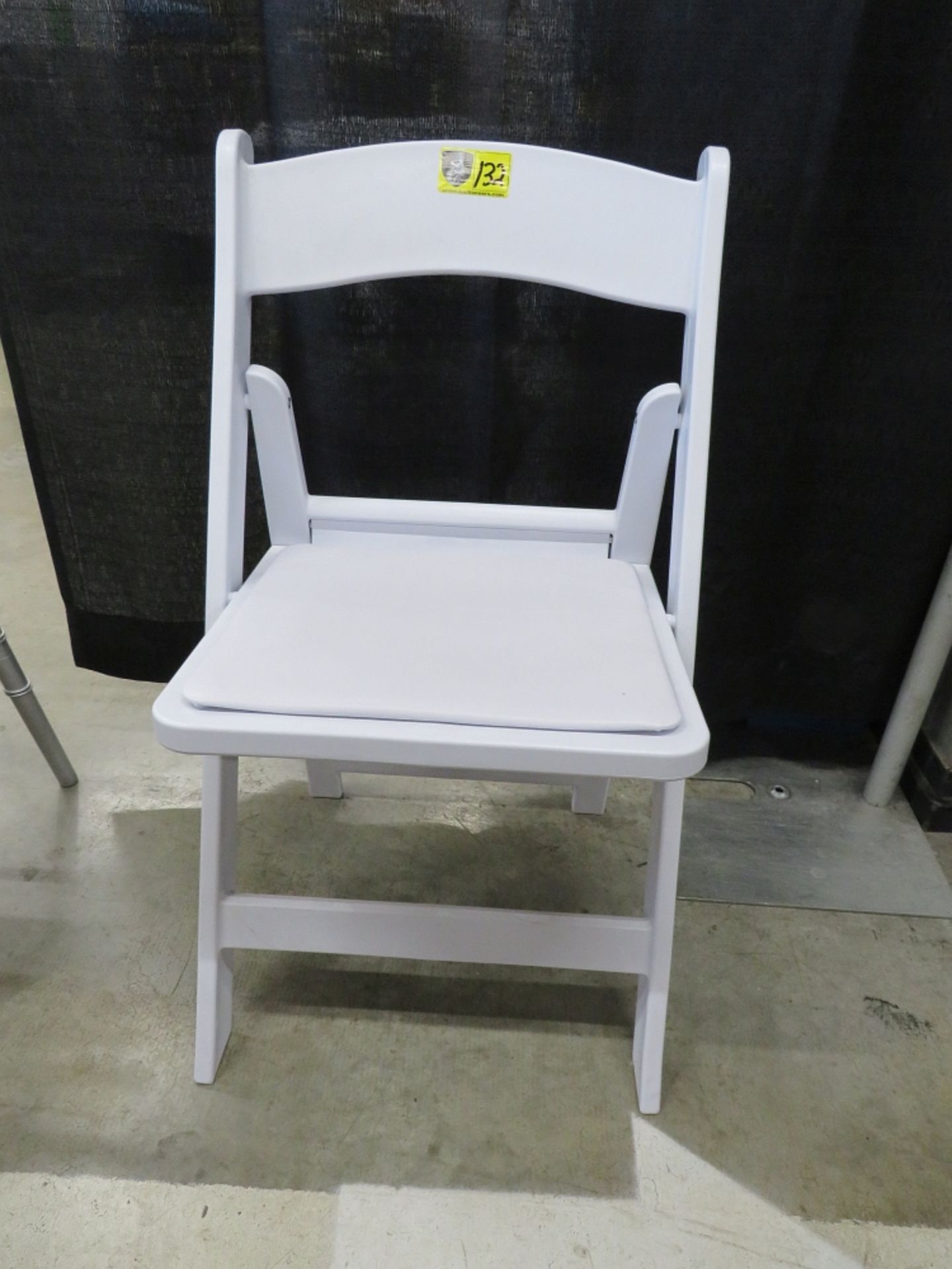 WHITE RESIN PADDED CHAIRS