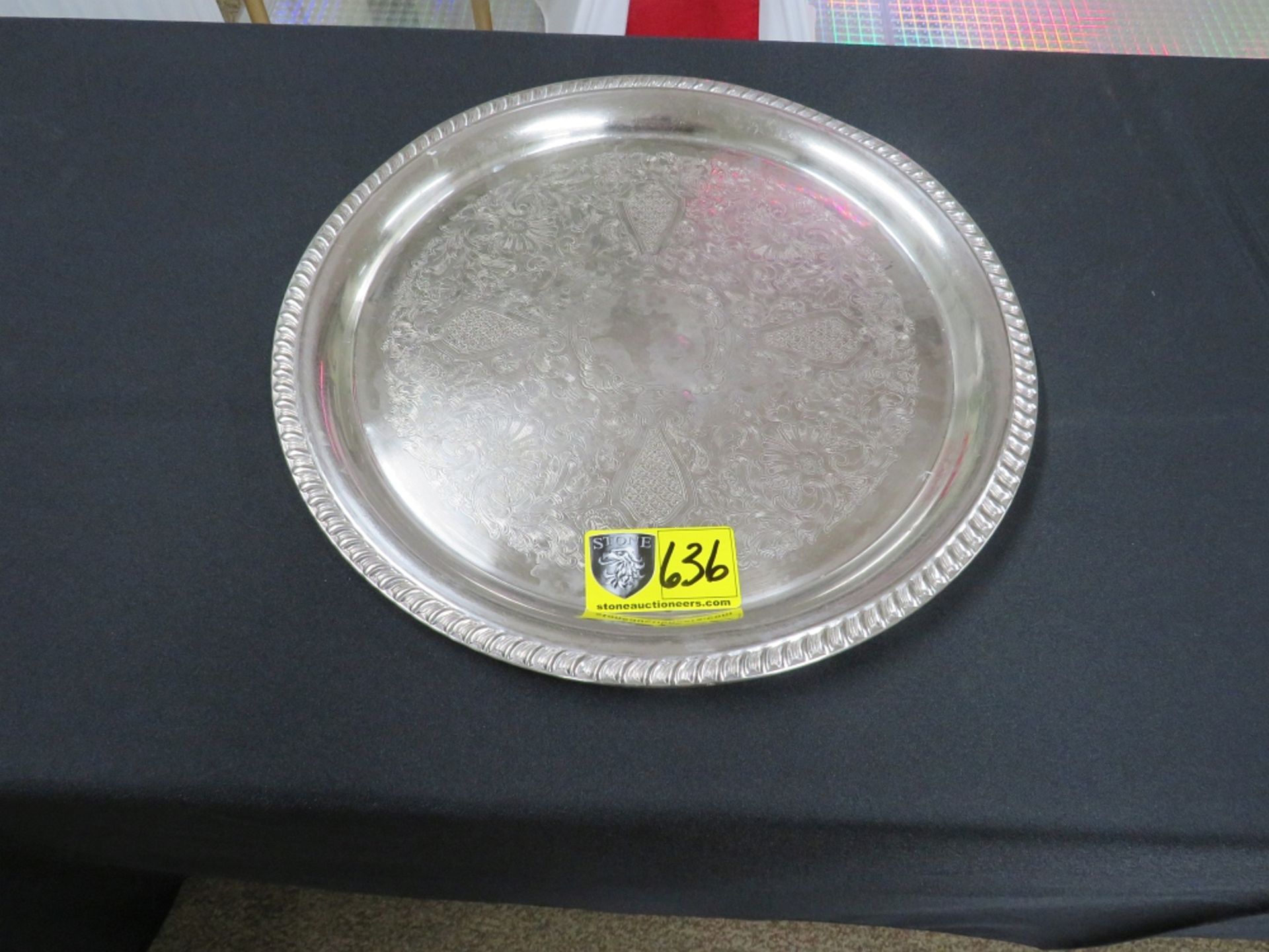 TRAY-ROUND 14" (SILVER)