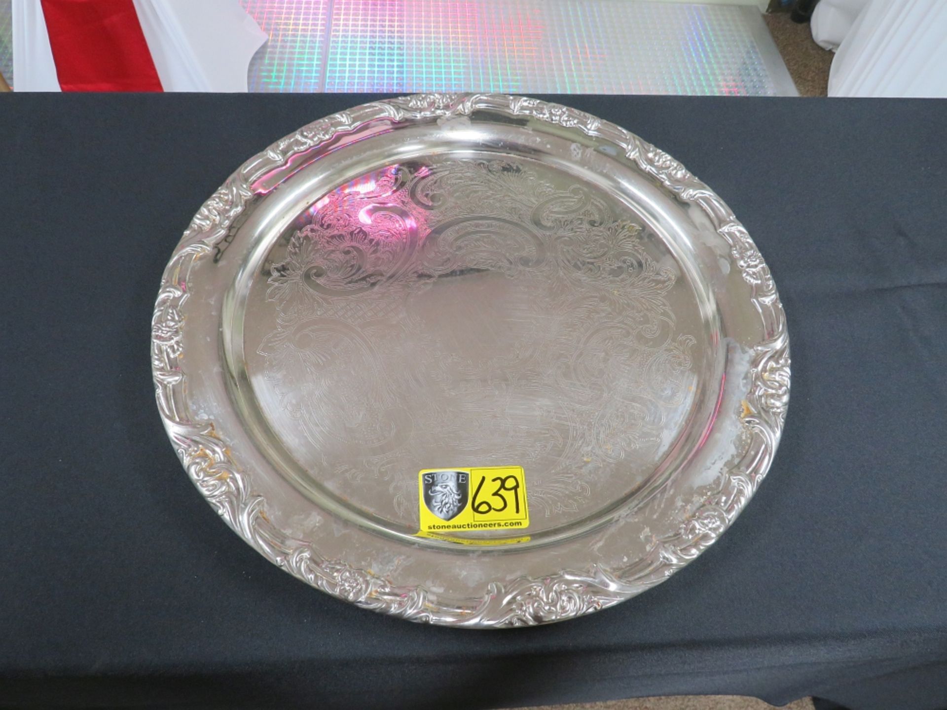 TRAY-ROUND 17" (SILVER)