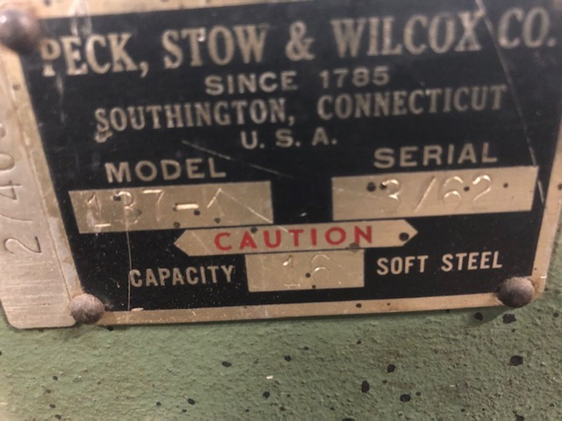 Peck, Stow & Wilcox Model 137-K Foot Shear, Capacity: 36” X 16 ga. Mild Steel, - Image 4 of 4