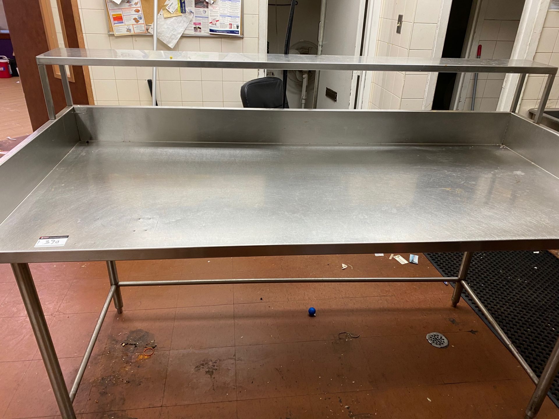 s/s work table with shelf (76 width, 33 deep, 36 high)