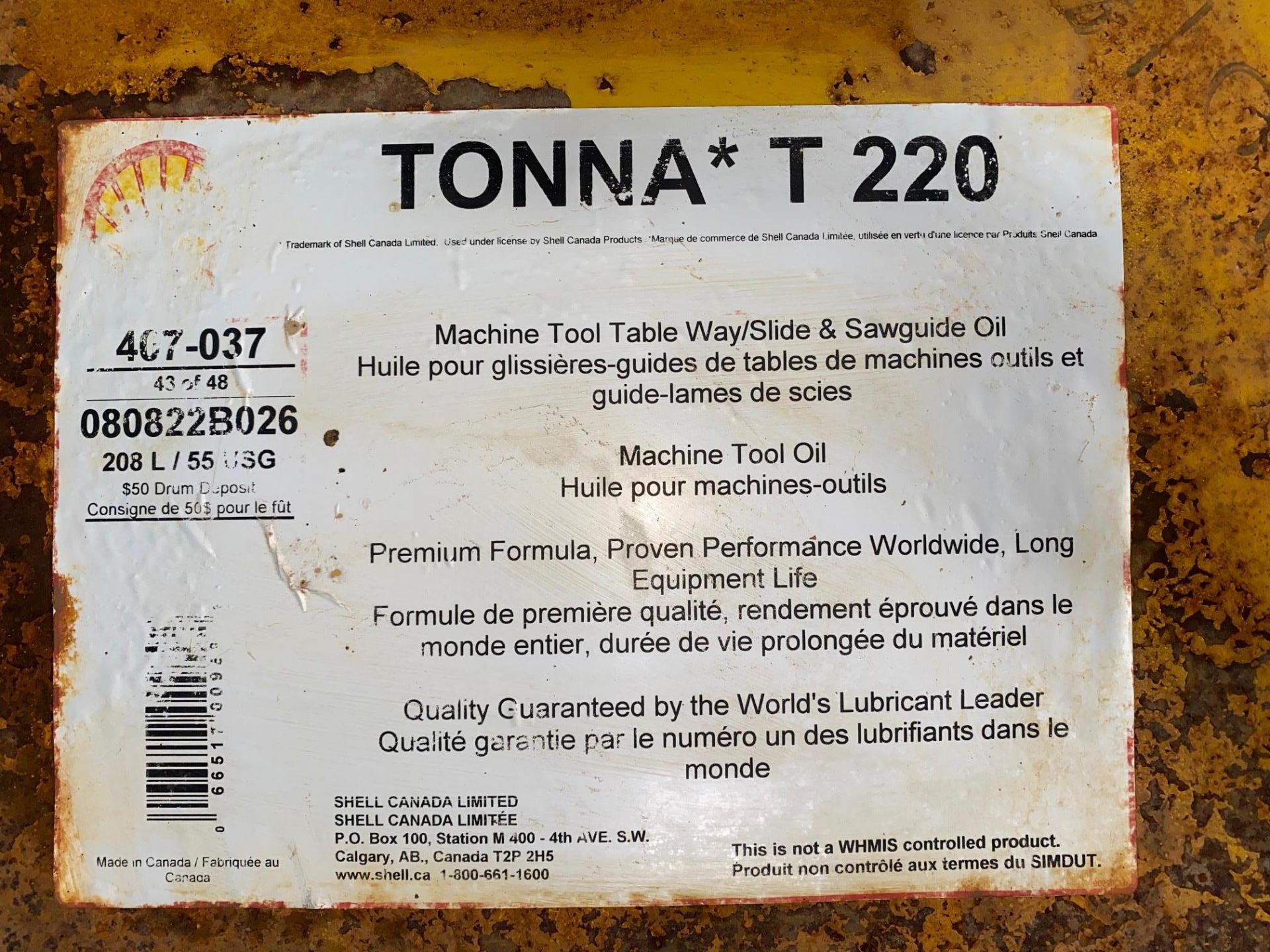 200 SHELL TONNA T220 MACHINE SLIDE - Image 2 of 3