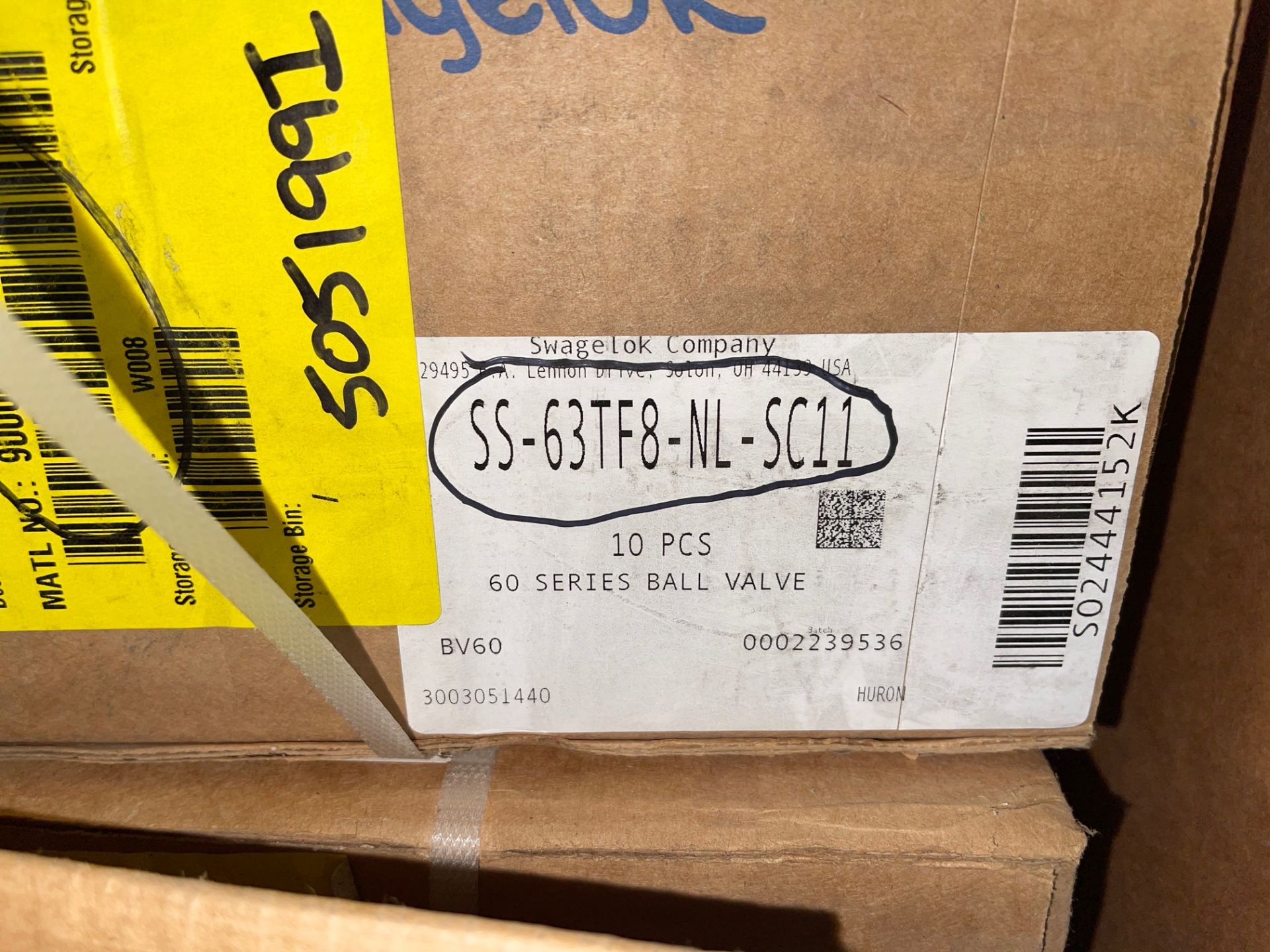 20 TIMES SS DASH63TF8 DASH NL DASH FC11, SERIES 60 S/S SWAGELOK, BALL VALVES, NEW IN BOXES 20 - Image 3 of 3