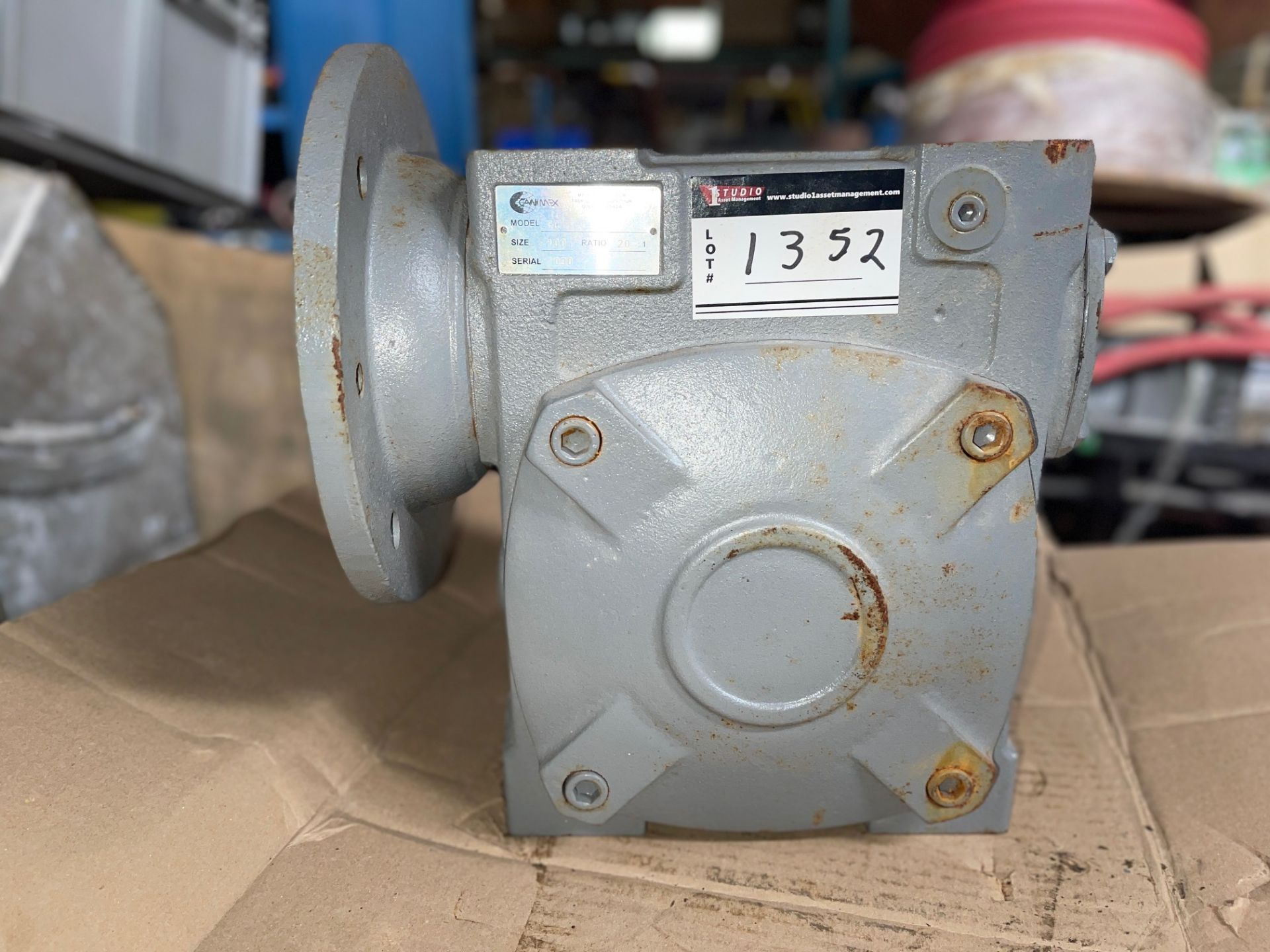 CANIMEX GEARBOX, RATIO 20:1, C FLANGE, INPUT 1/4”, OUTPUT 1”
