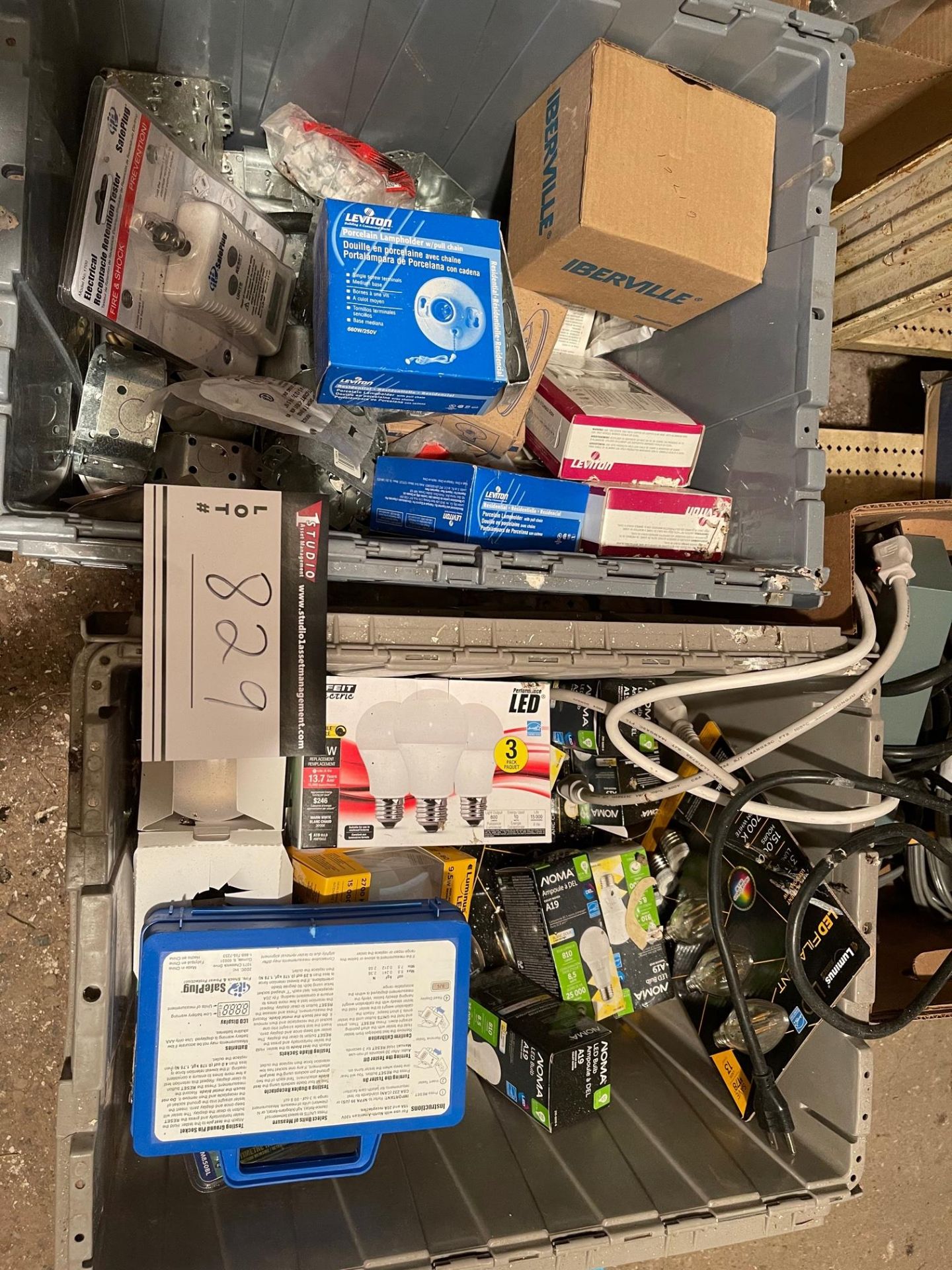 ASSORTED LED LIGHTBULBS, MULTI METERS, RECEPTACLES, AND BOXES - Image 11 of 11